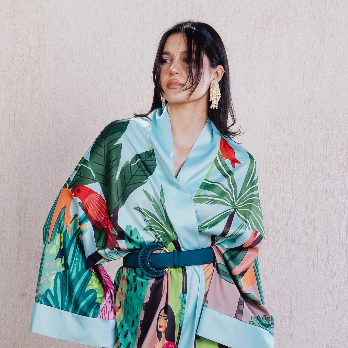 Tropical Print Kaftan