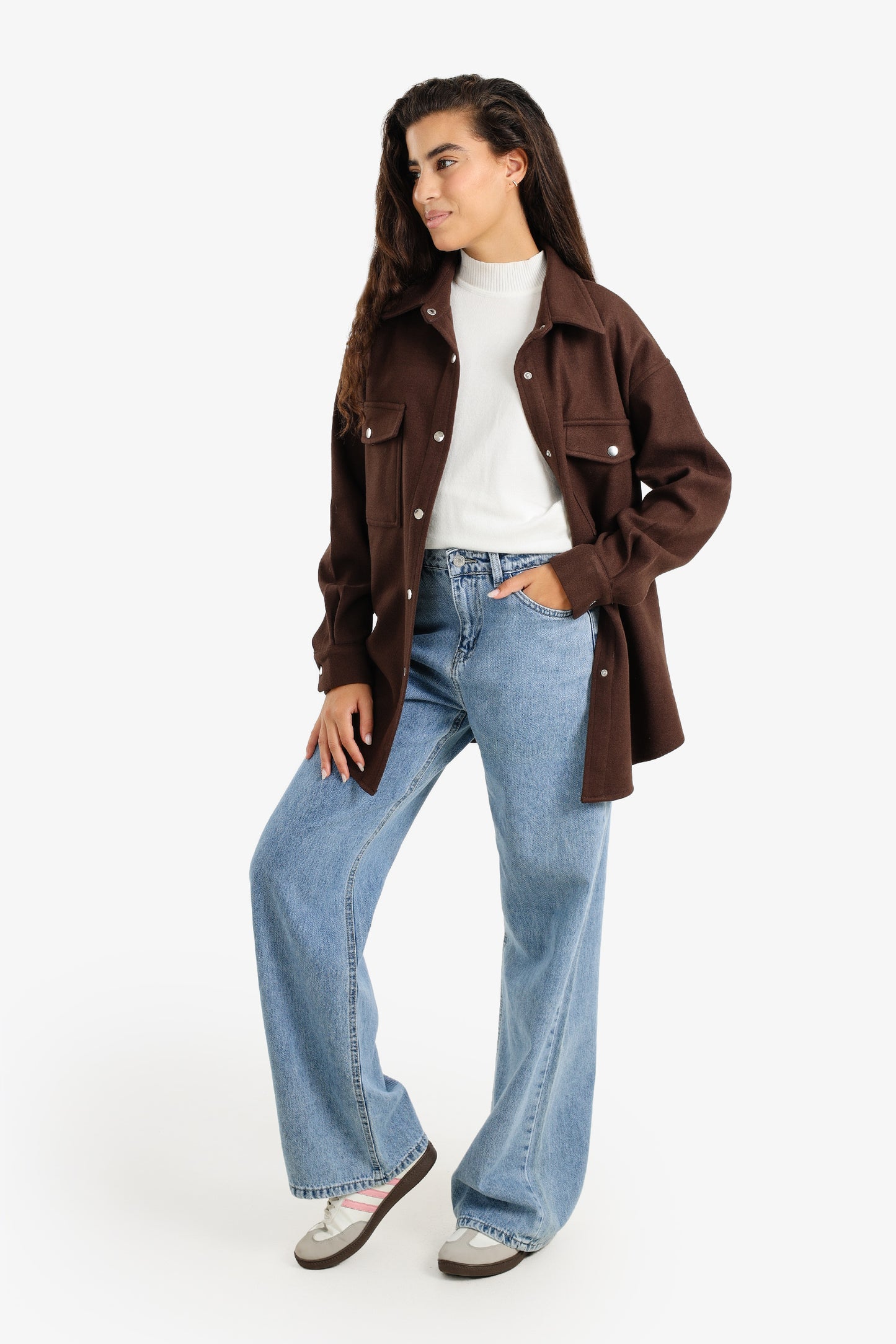 Button-Down Overshirt with Pockets