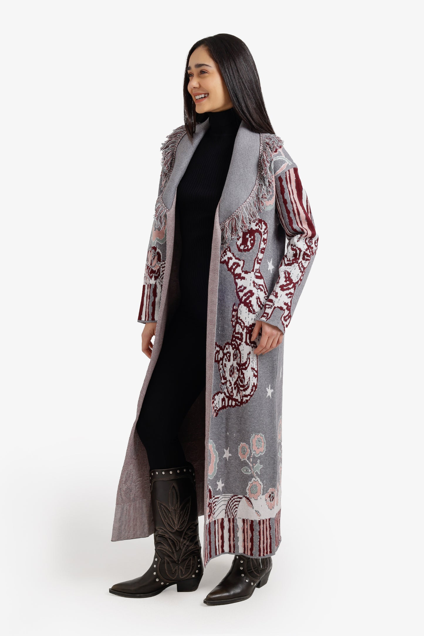 Tibetan Tiger Maxi Cardigan