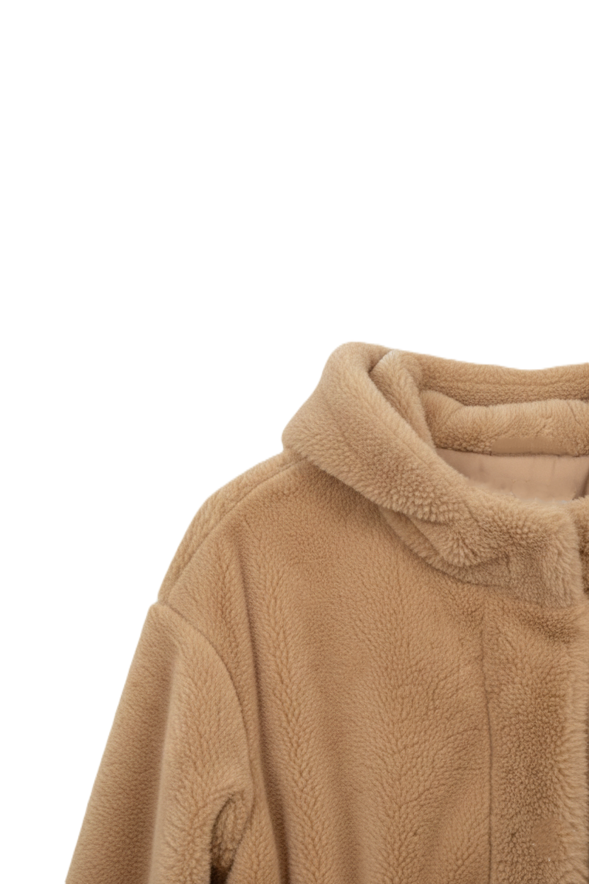 Wool Blend Hooded Jacket