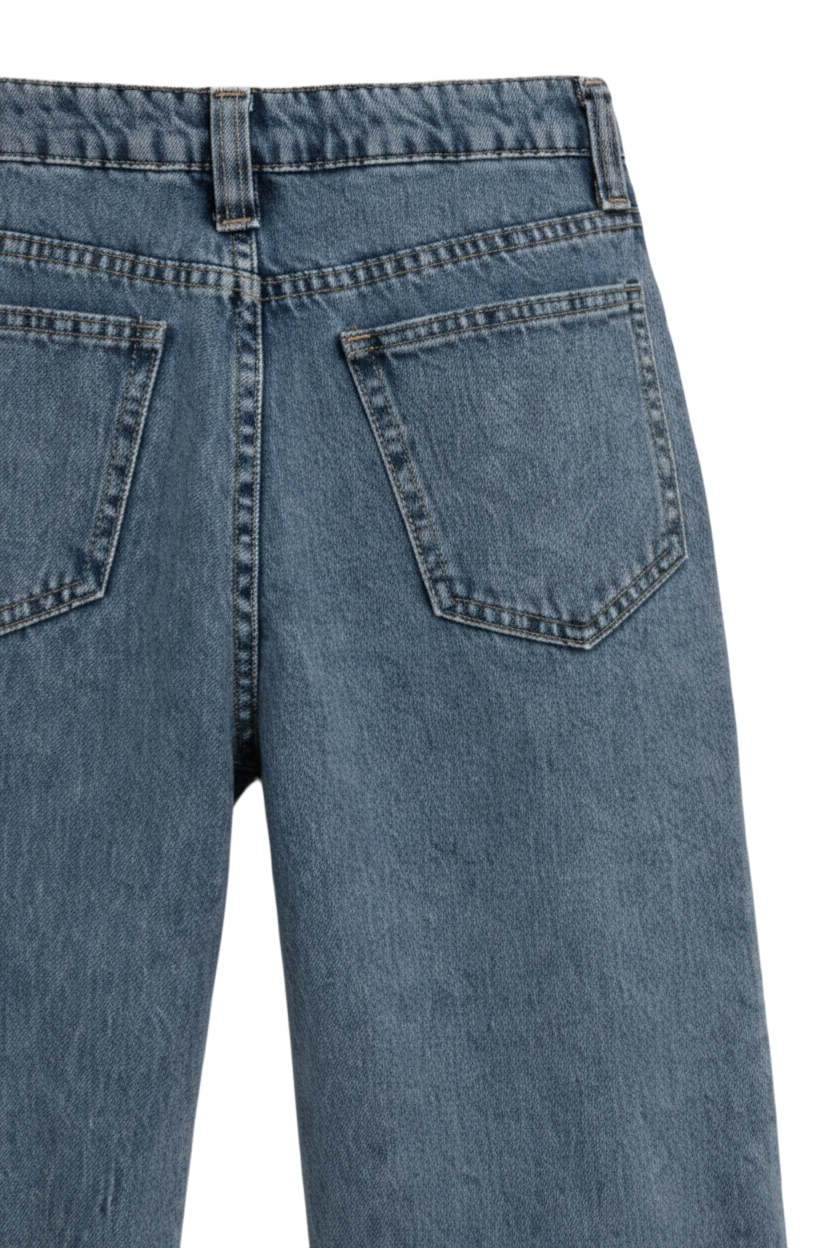 Straight Cut Cargo Jeans