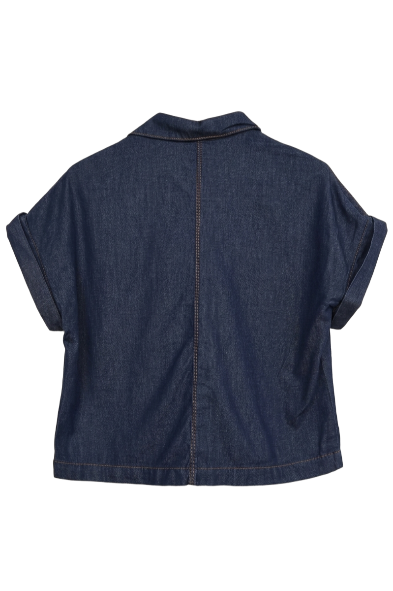Short-Sleeve Denim Shirt