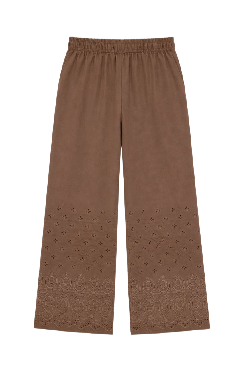 Eyelet Embroidered Pants