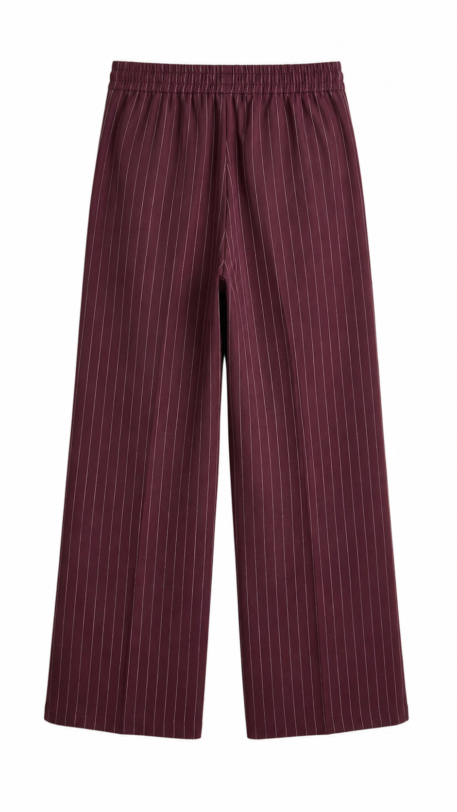 Pinstripe Wide-Leg Pants