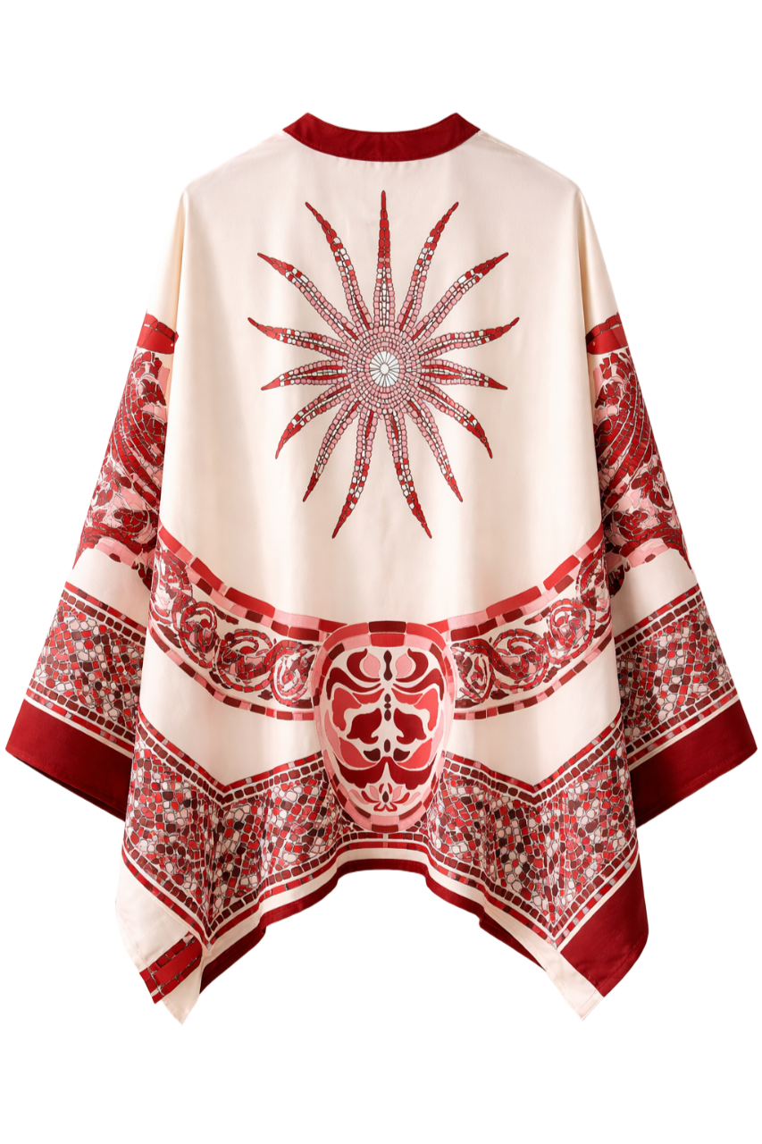 Cape-Style Mandarin Poncho