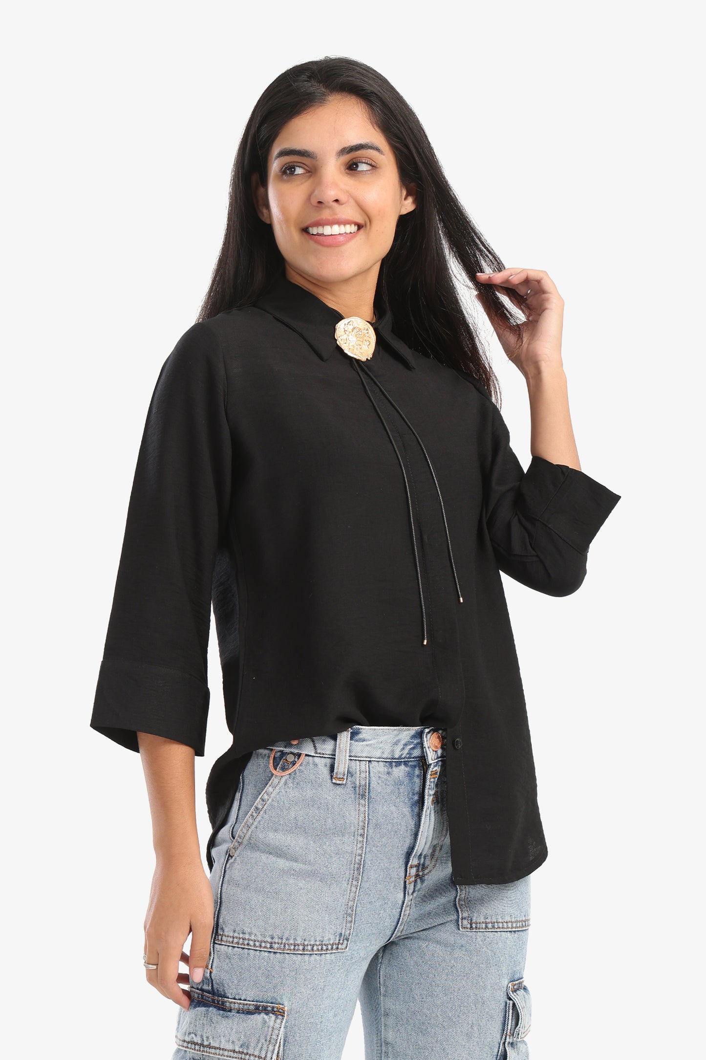 Shirt with Full Hidden Placket