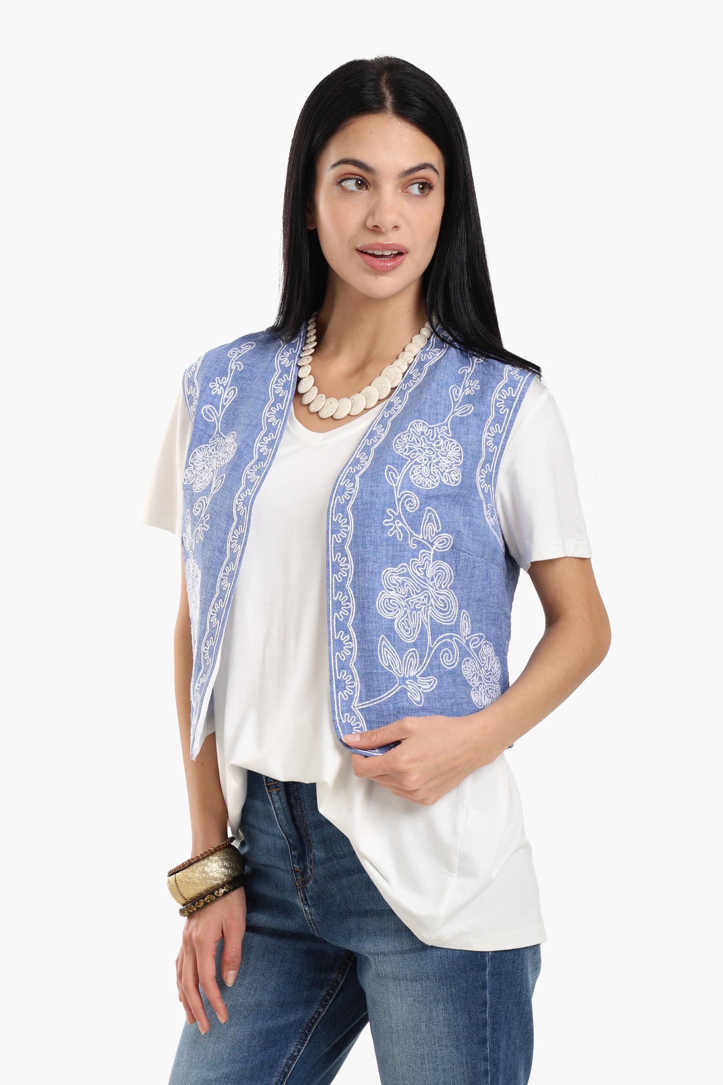 Printed Cropped Vest