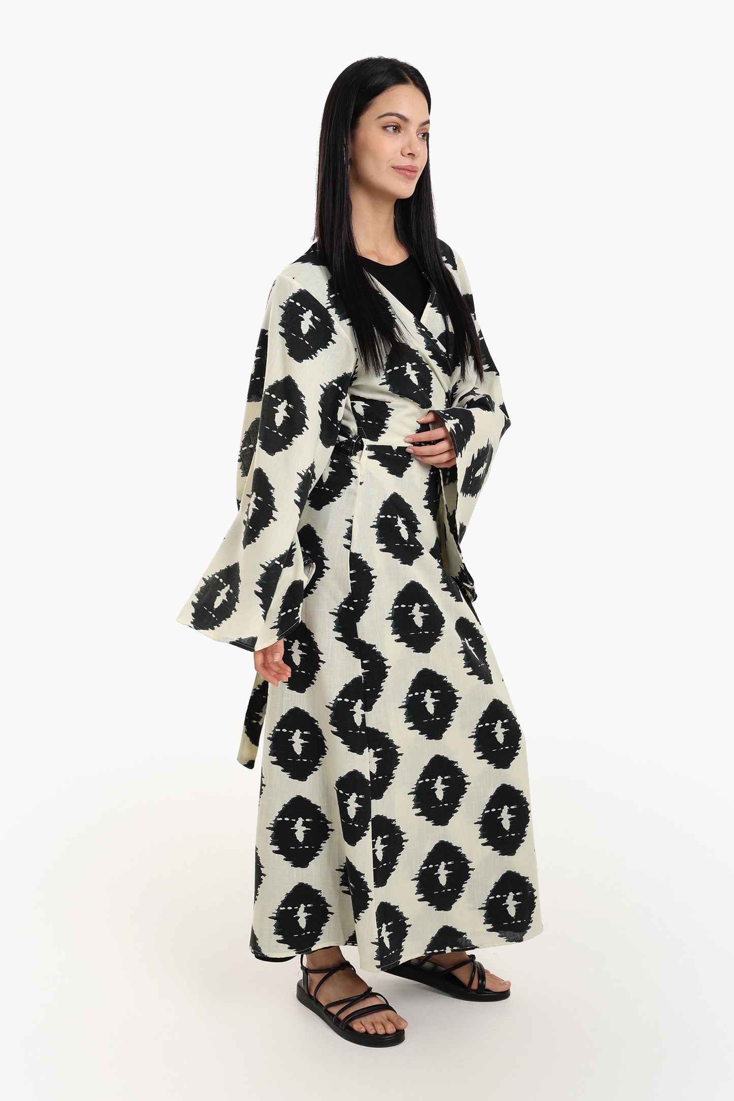 Wrap Up Printed Maxi Dress
