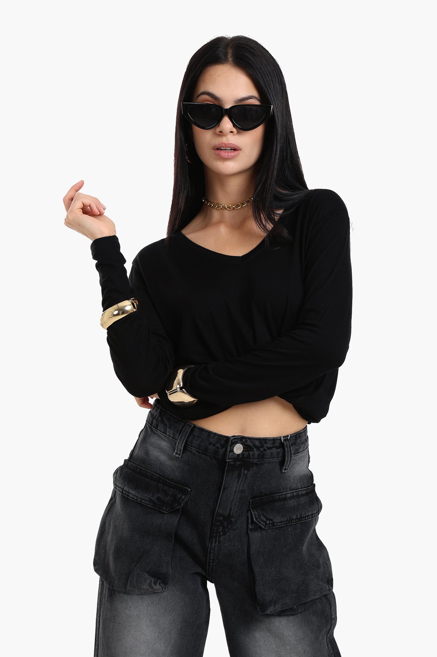 Long Sleeves Viscose Blouse