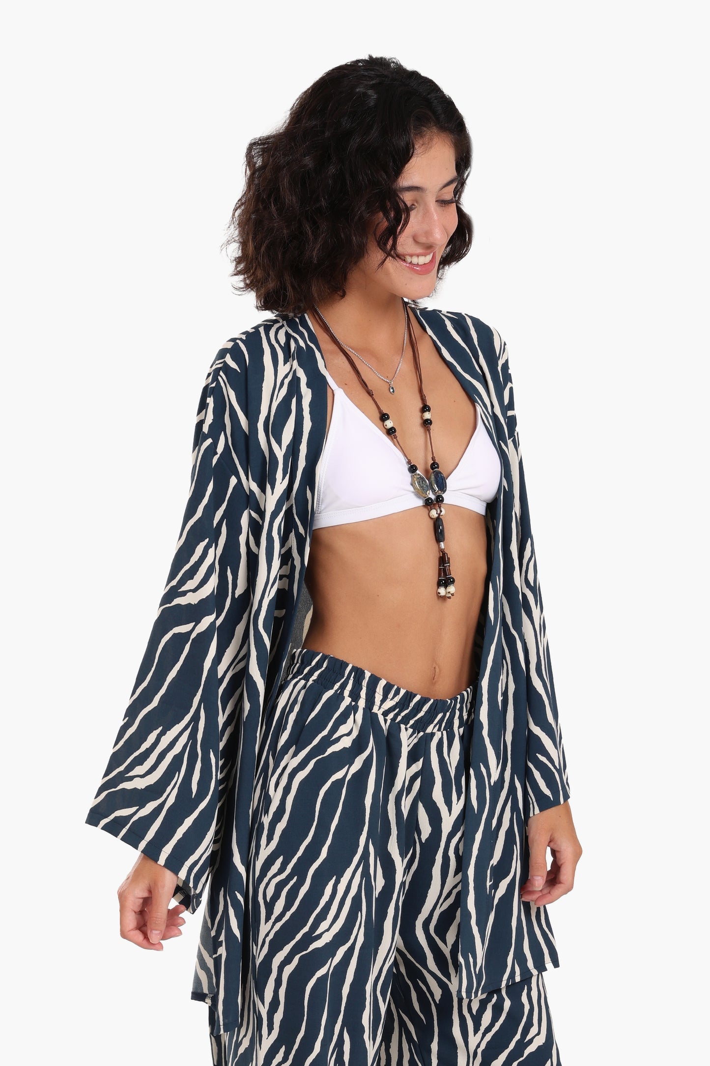 Zebra All Over Printed Kimono