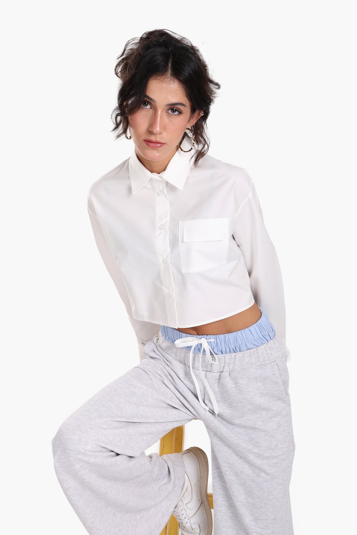 Cropped Viscose Shirt