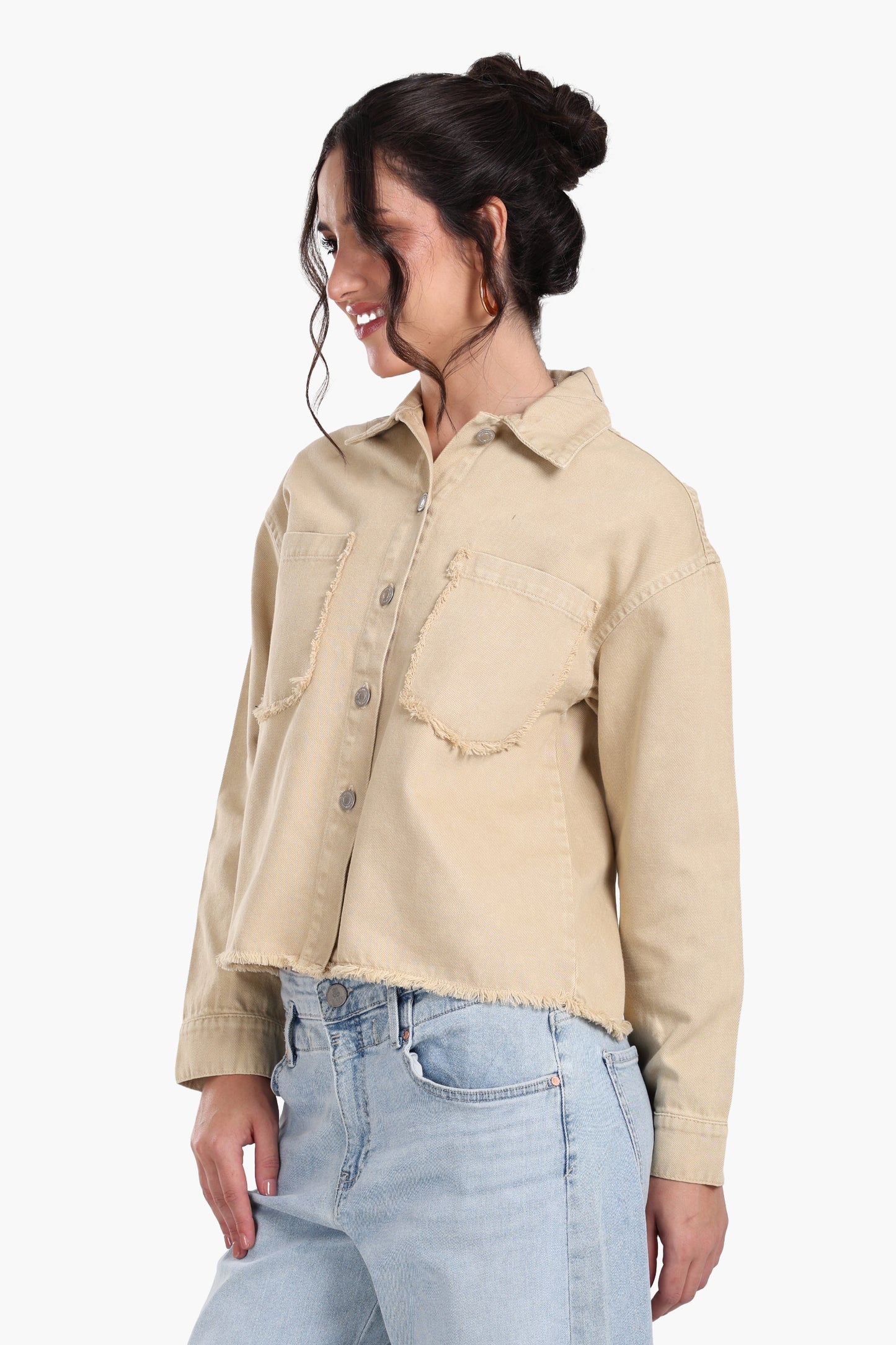 Beige Denim Jacket