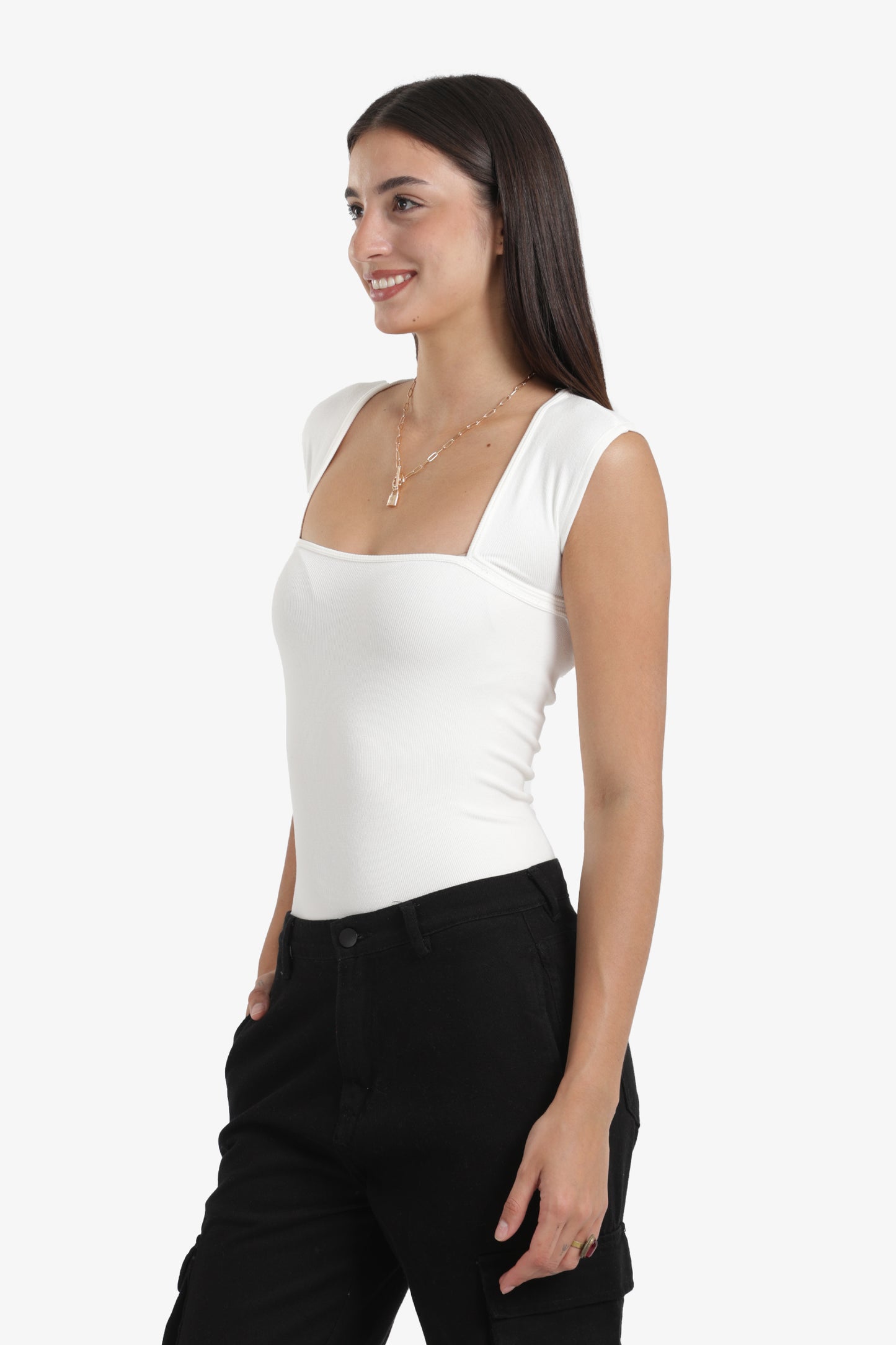 Cut-Out Microfiber Bodysuit