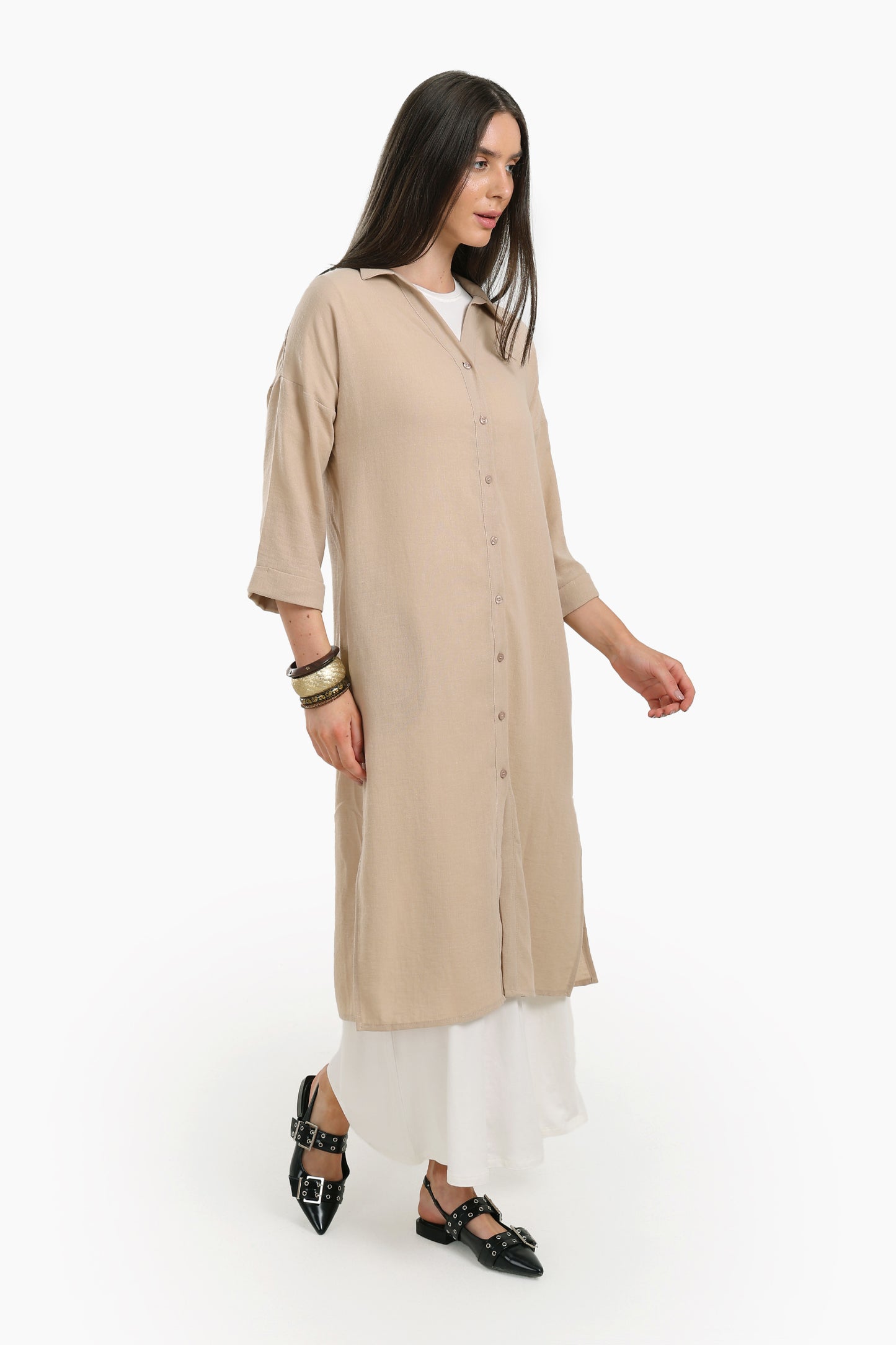 Plain Lounge Shirt Dress