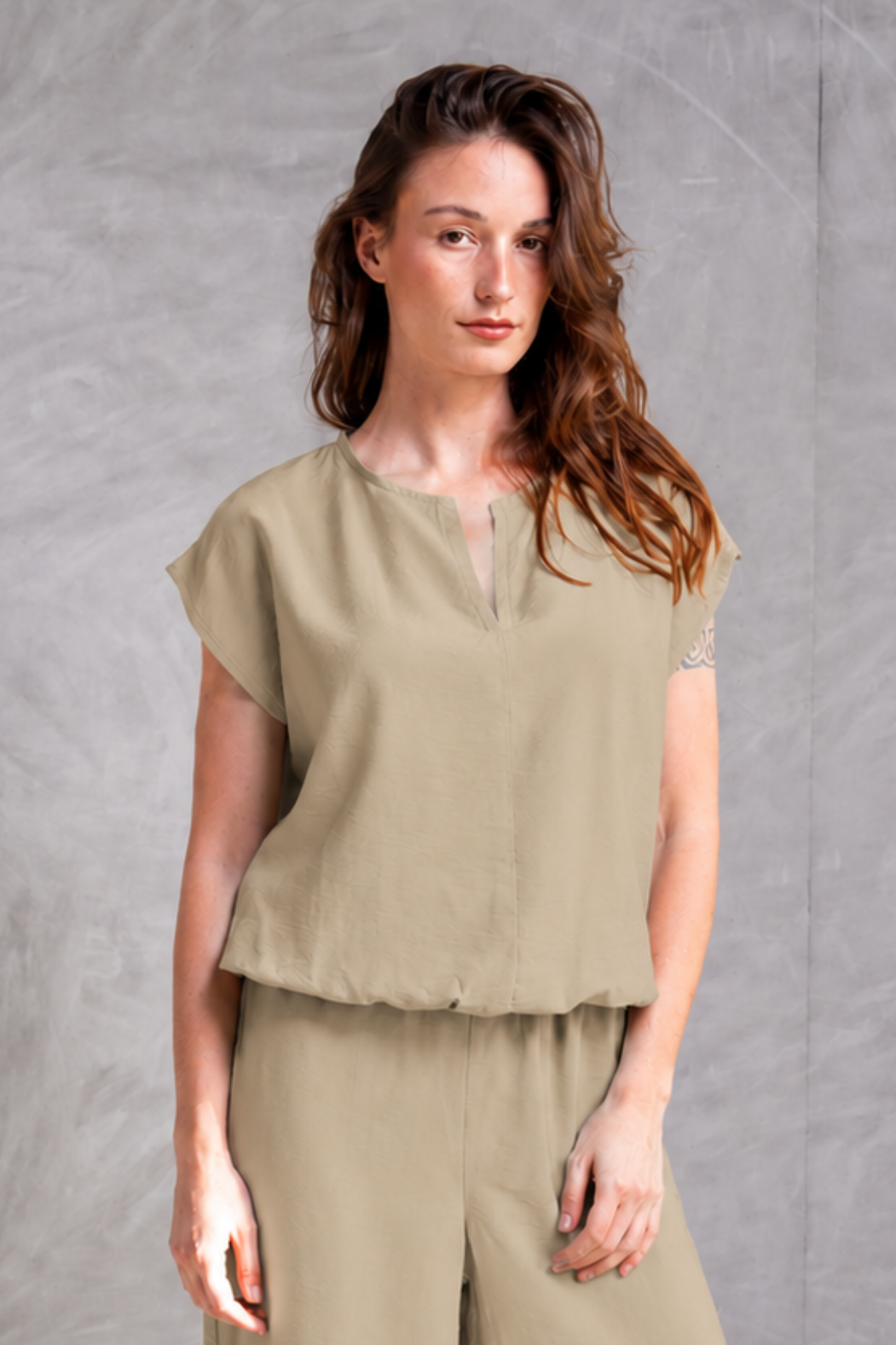Cropped Lounge Blouse