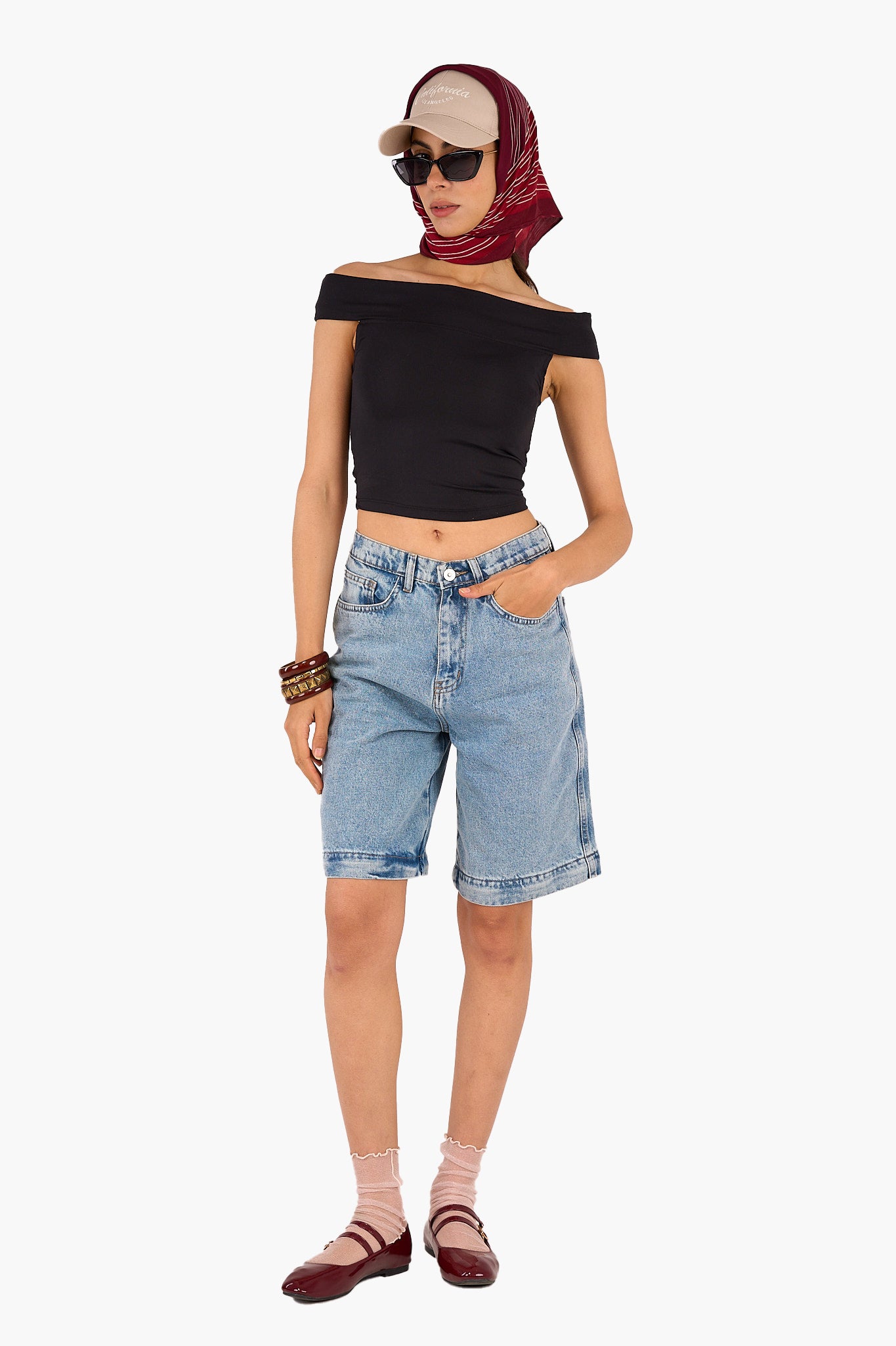 Off Shoulder Cropped Top