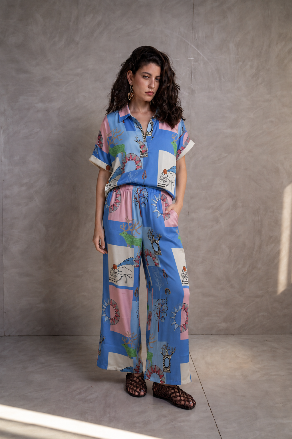 Patchwork Print Shirt