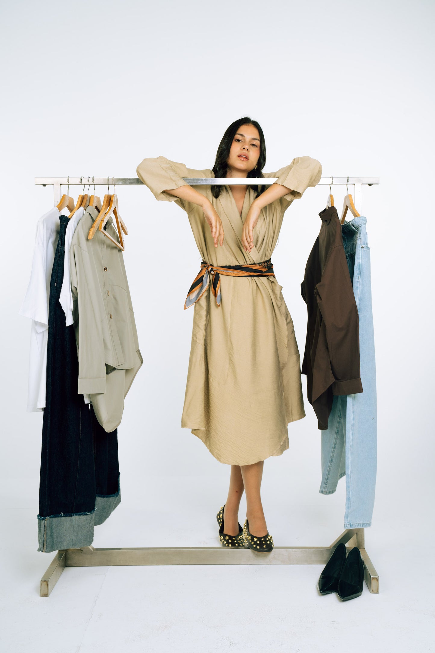 Draped Long Cardigan