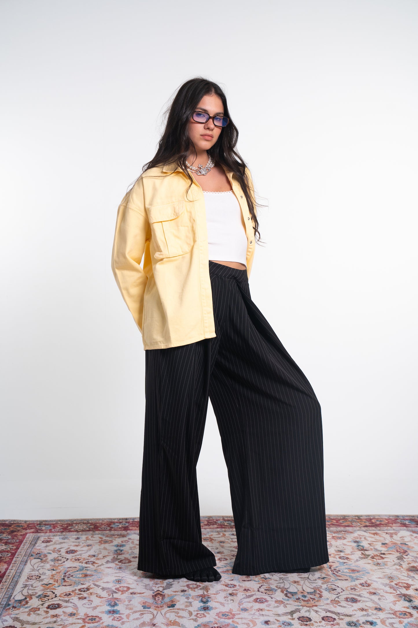 Tailored Wide-Leg Pants