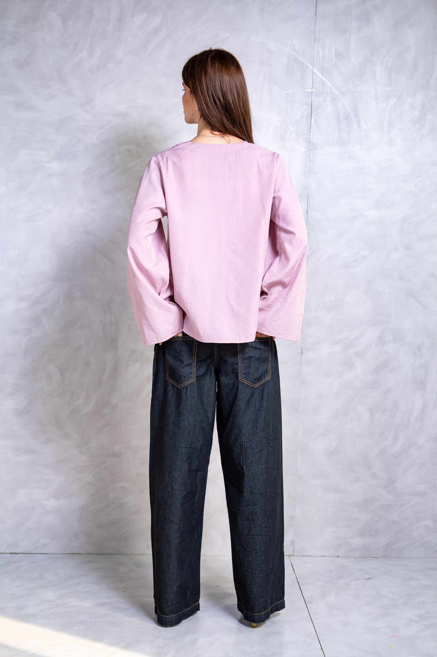 Tie-Front Fluid Blouse