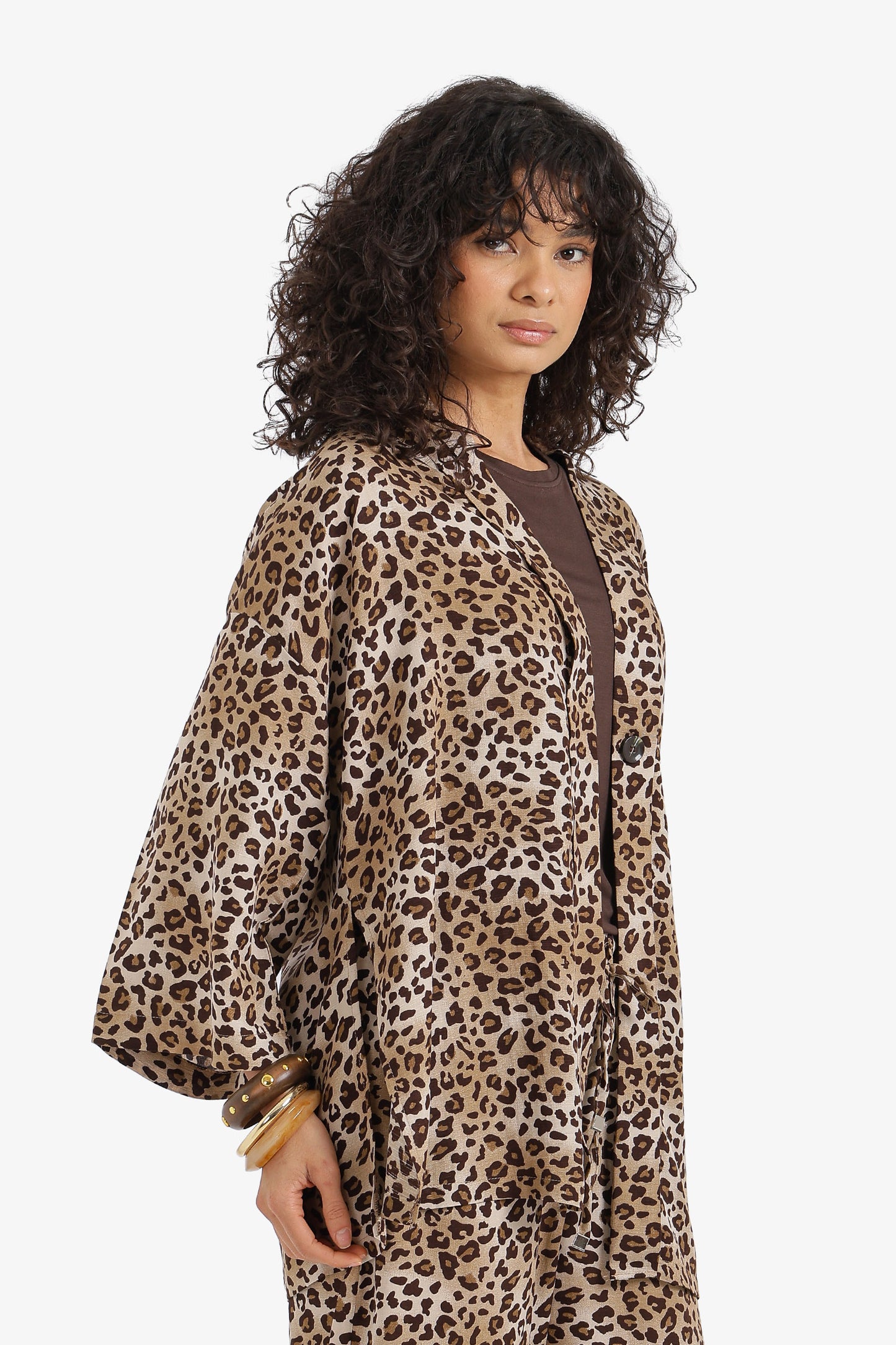 Relaxed Leopard Cardigan