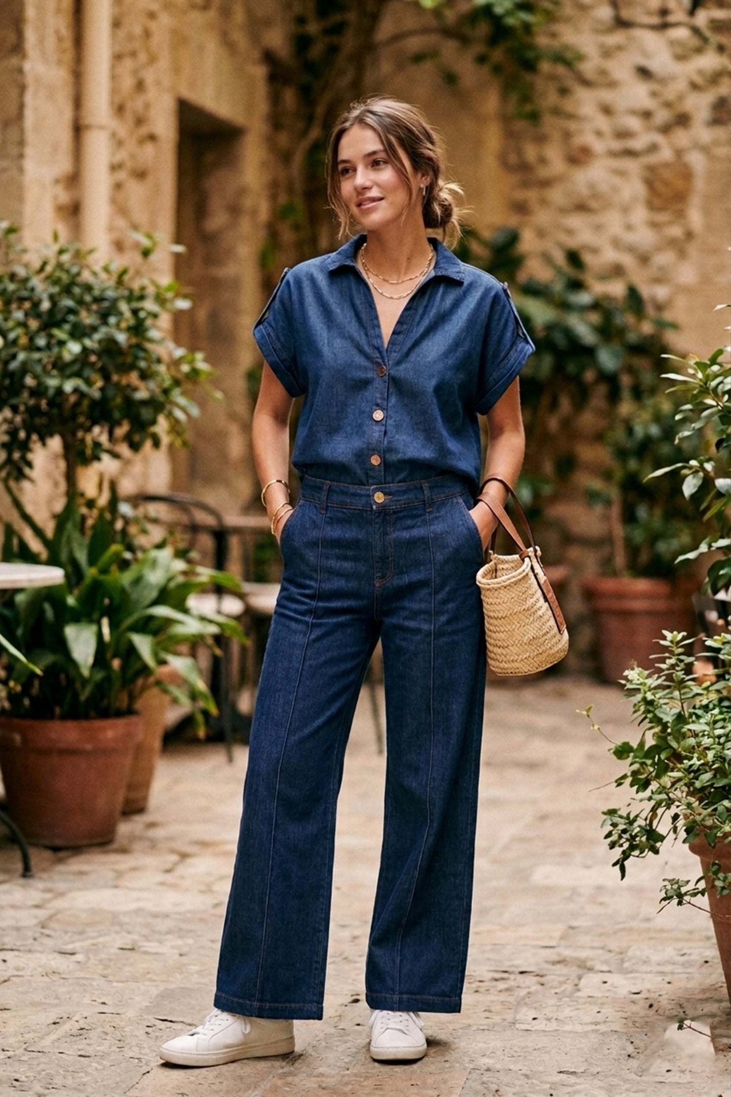 Lightweight Denim Pants