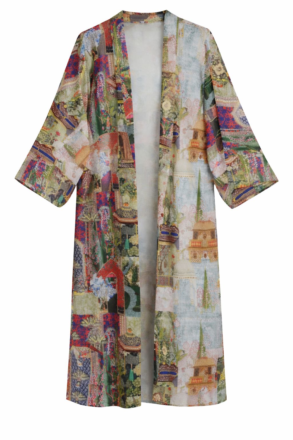 Scenic-Print Kimono