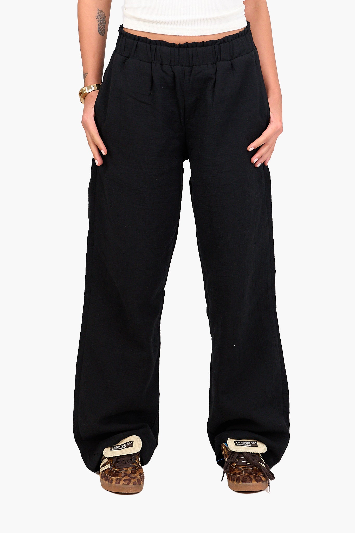 Relaxed Tencel Wide-Leg Pants