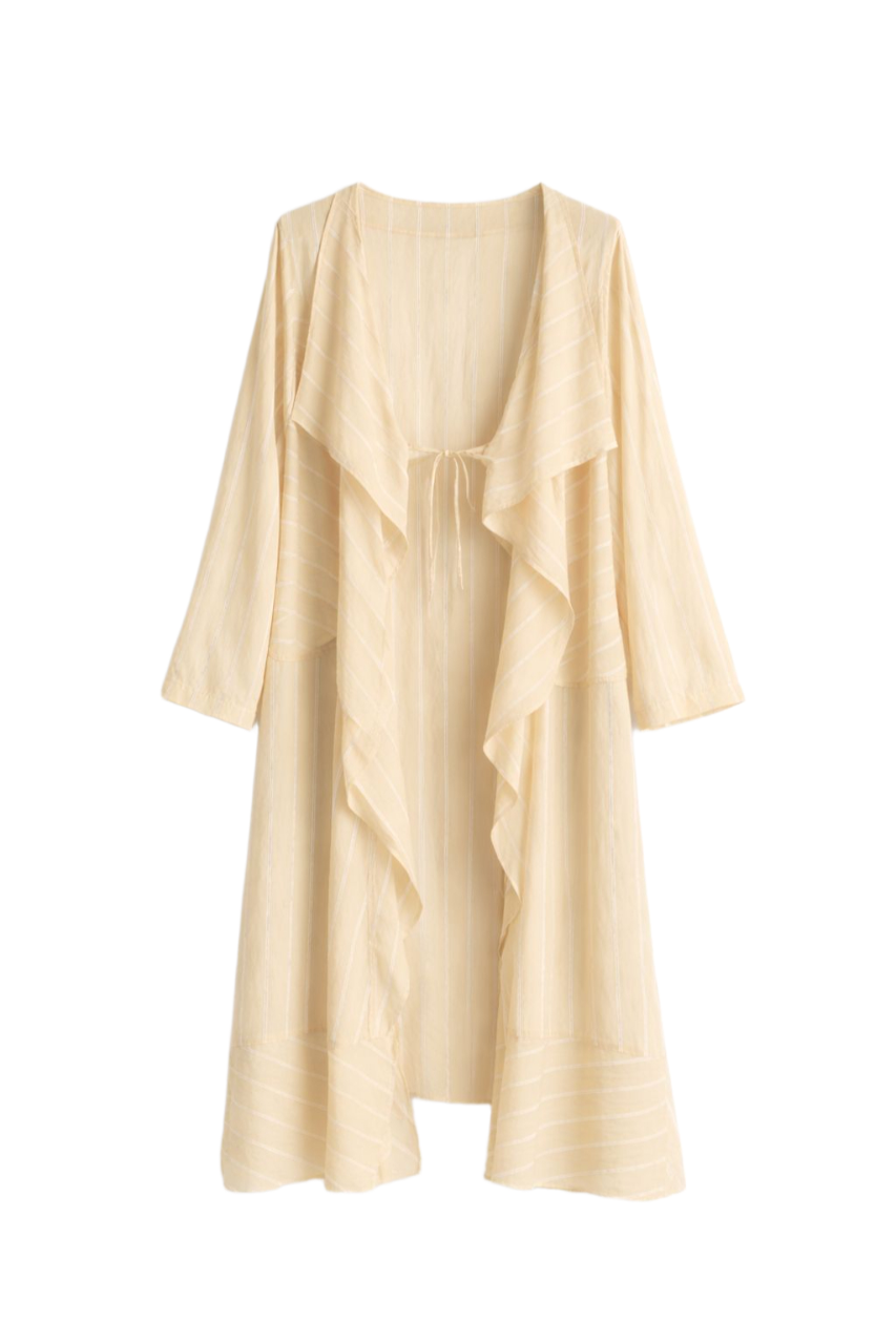 Ruffled Longline Kimono