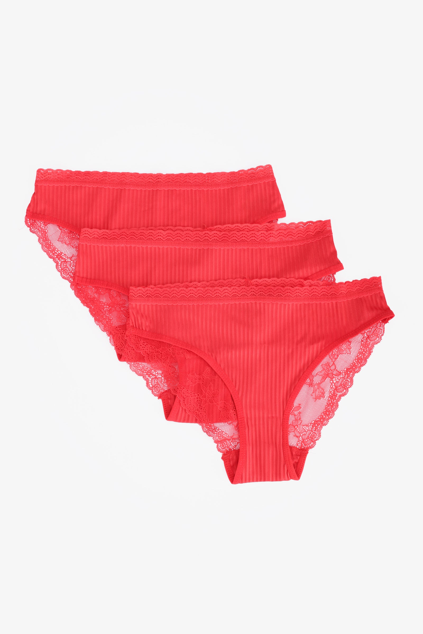 Pack of 3 Bikini Panties with Lace