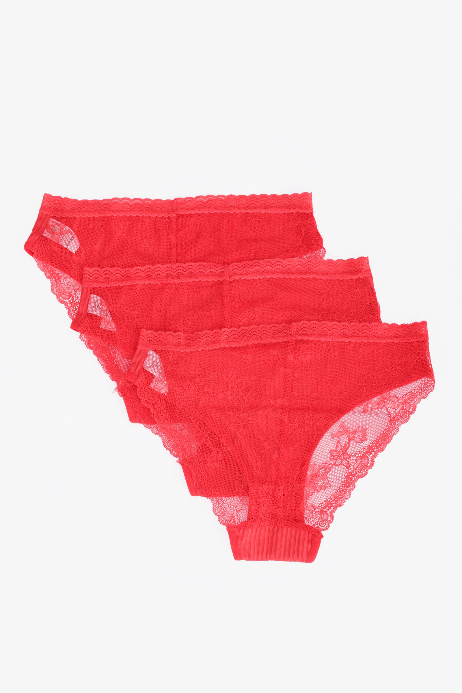 Pack of 3 Bikini Panties with Lace