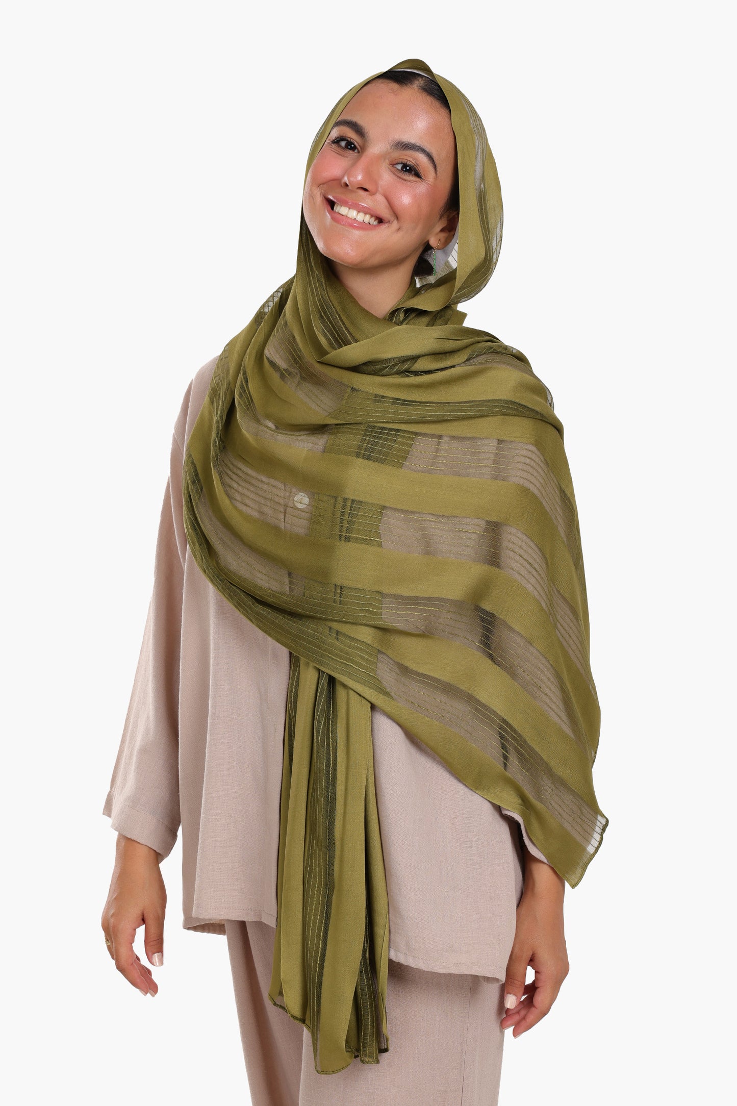 Essential Striped Satin Scarf