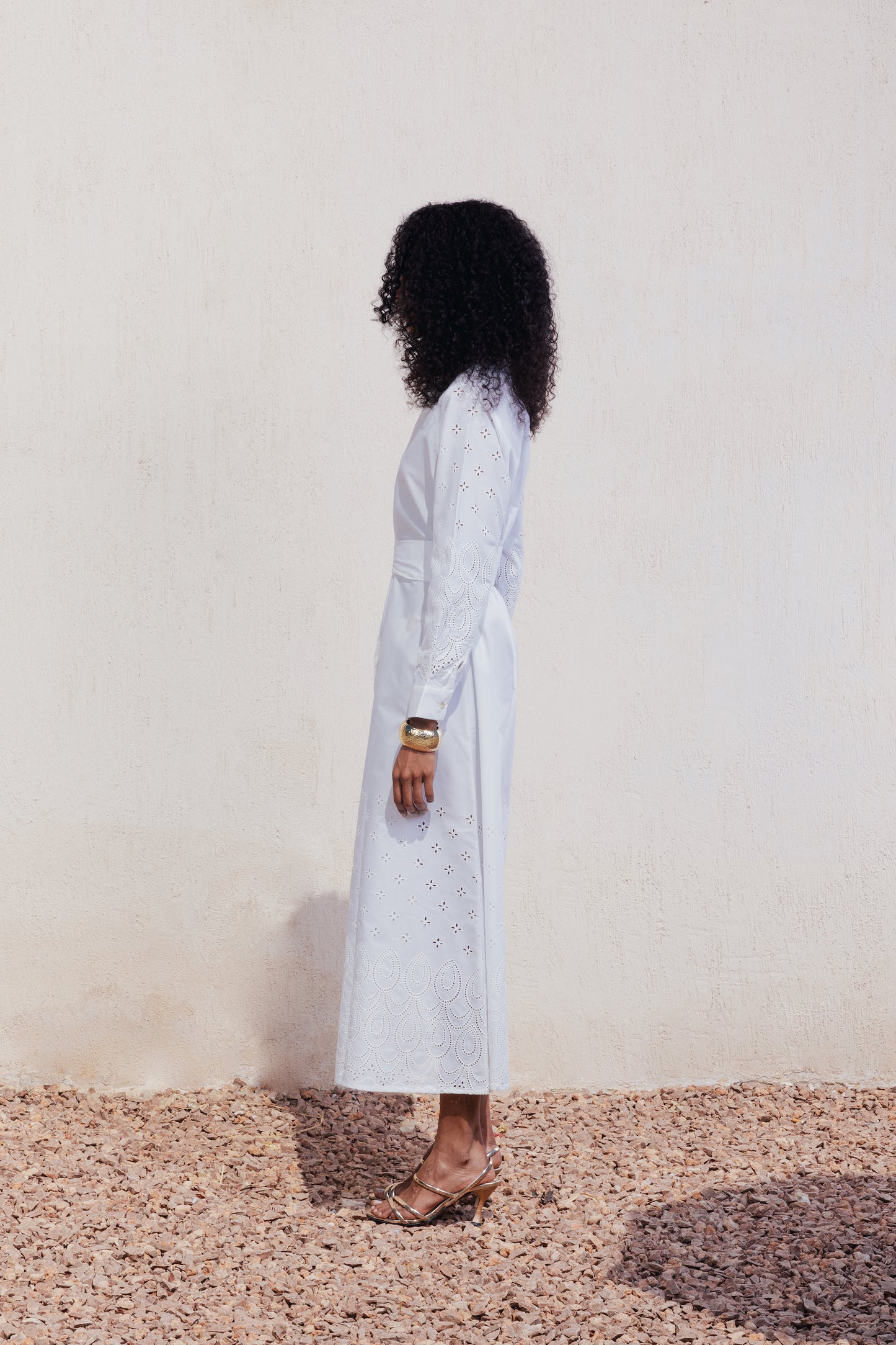 Eyelet Broderie Shirt Dress