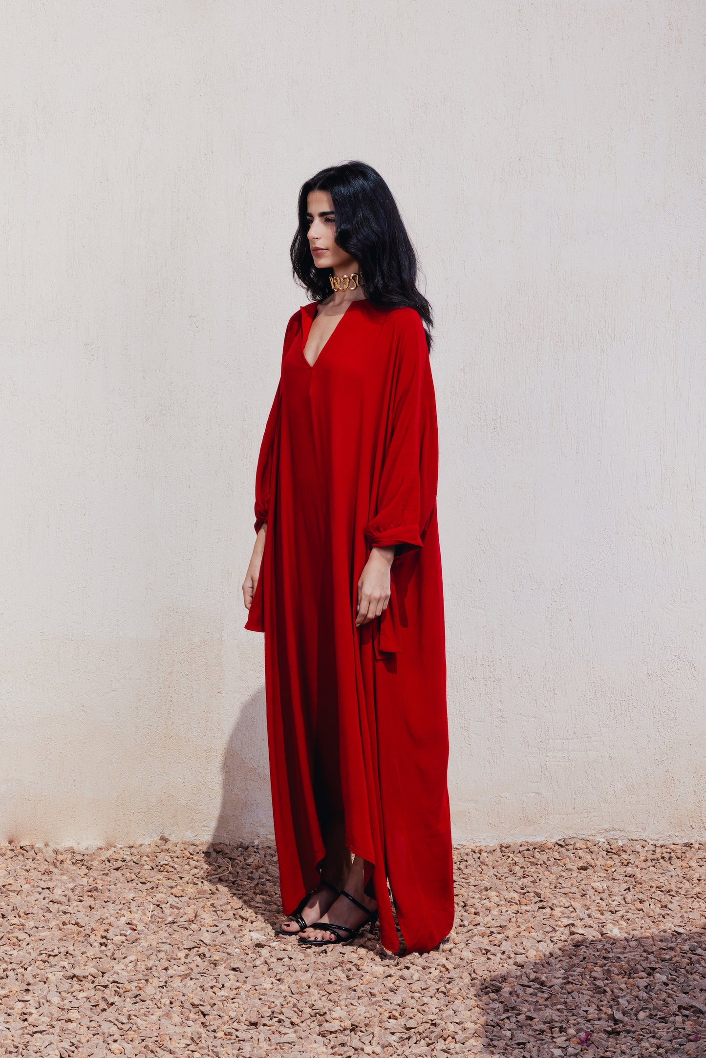 Oversized Side Slit Dress
