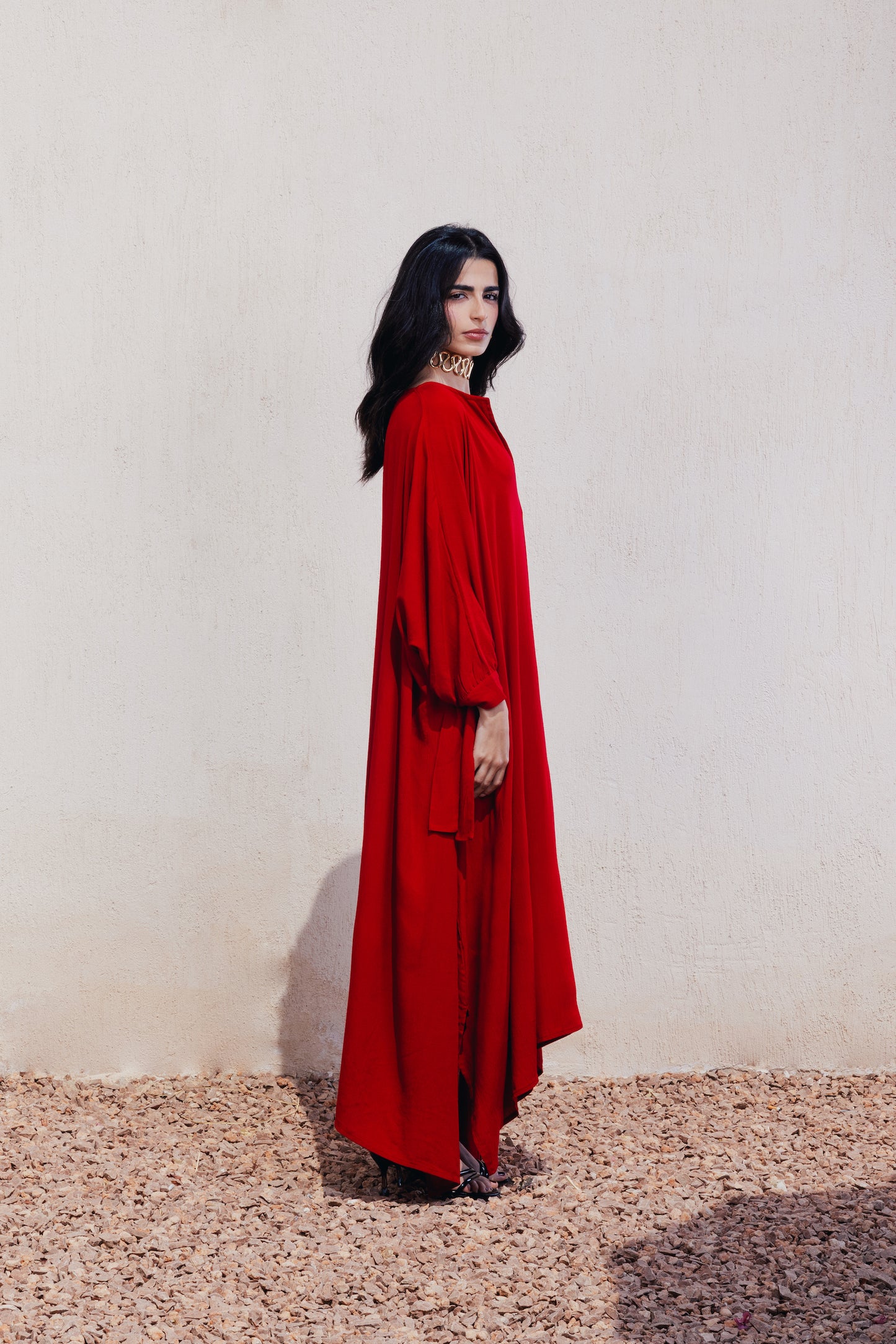 Oversized Side Slit Dress
