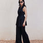 Pinstripe Tie-Back Vest