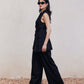 Pinstripe Wide-Leg Pants