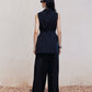Pinstripe Tie-Back Vest