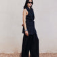 Pinstripe Wide-Leg Pants