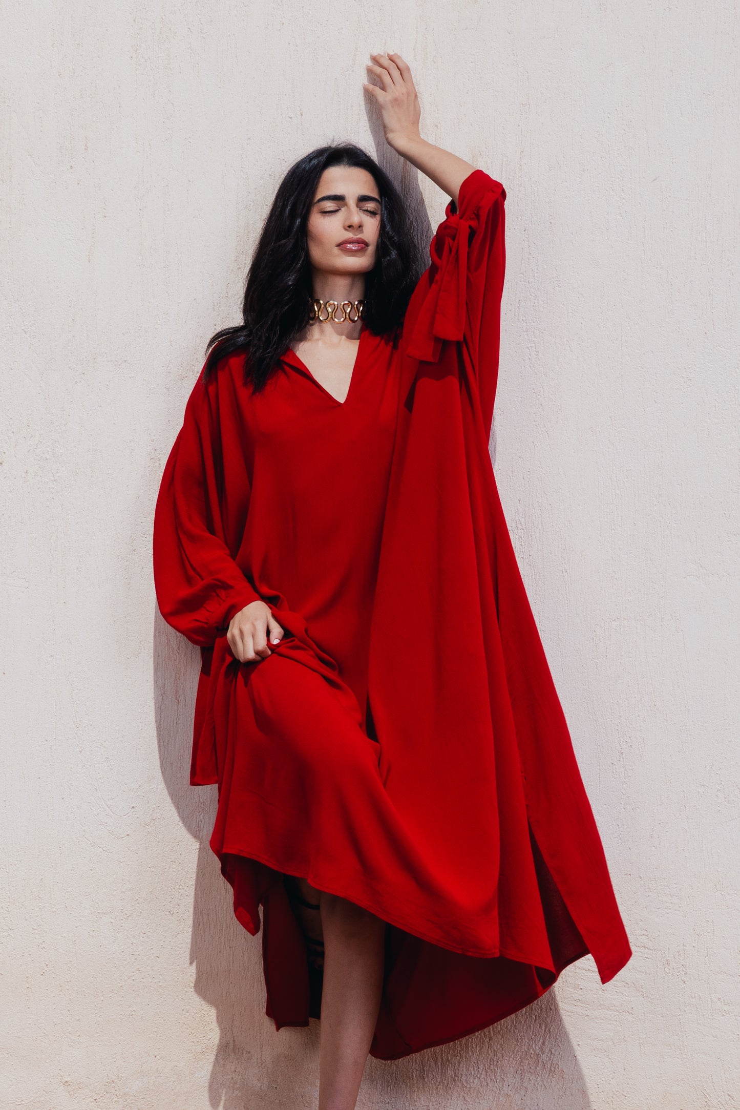 Oversized Side Slit Dress