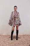 Mixed-Print Kimono