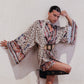 Mixed-Print Kimono
