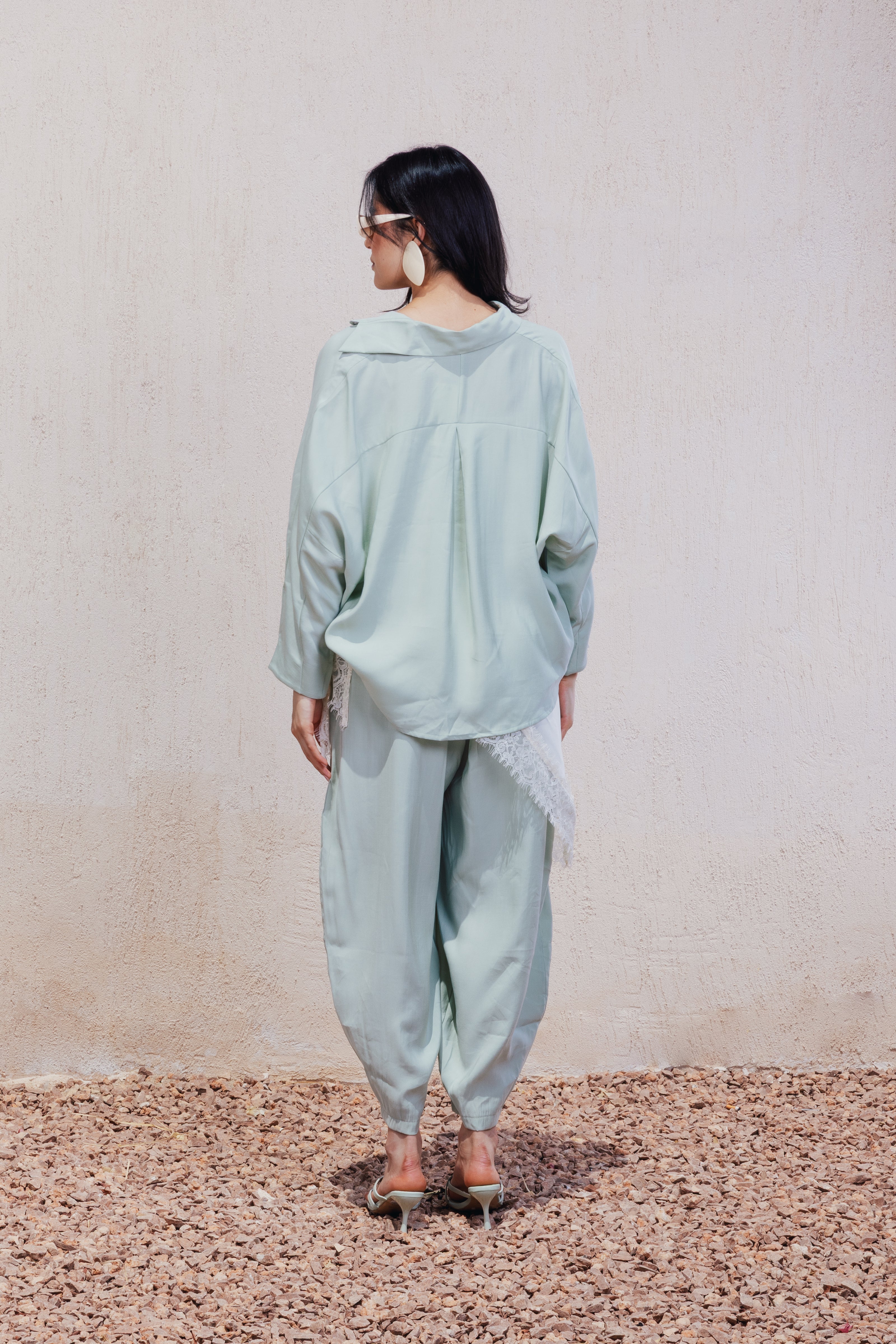 Pleated Balloon Leg Pants