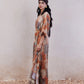 Patchwork Print Maxi Dress