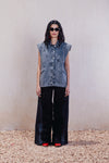 Washed Denim Vest