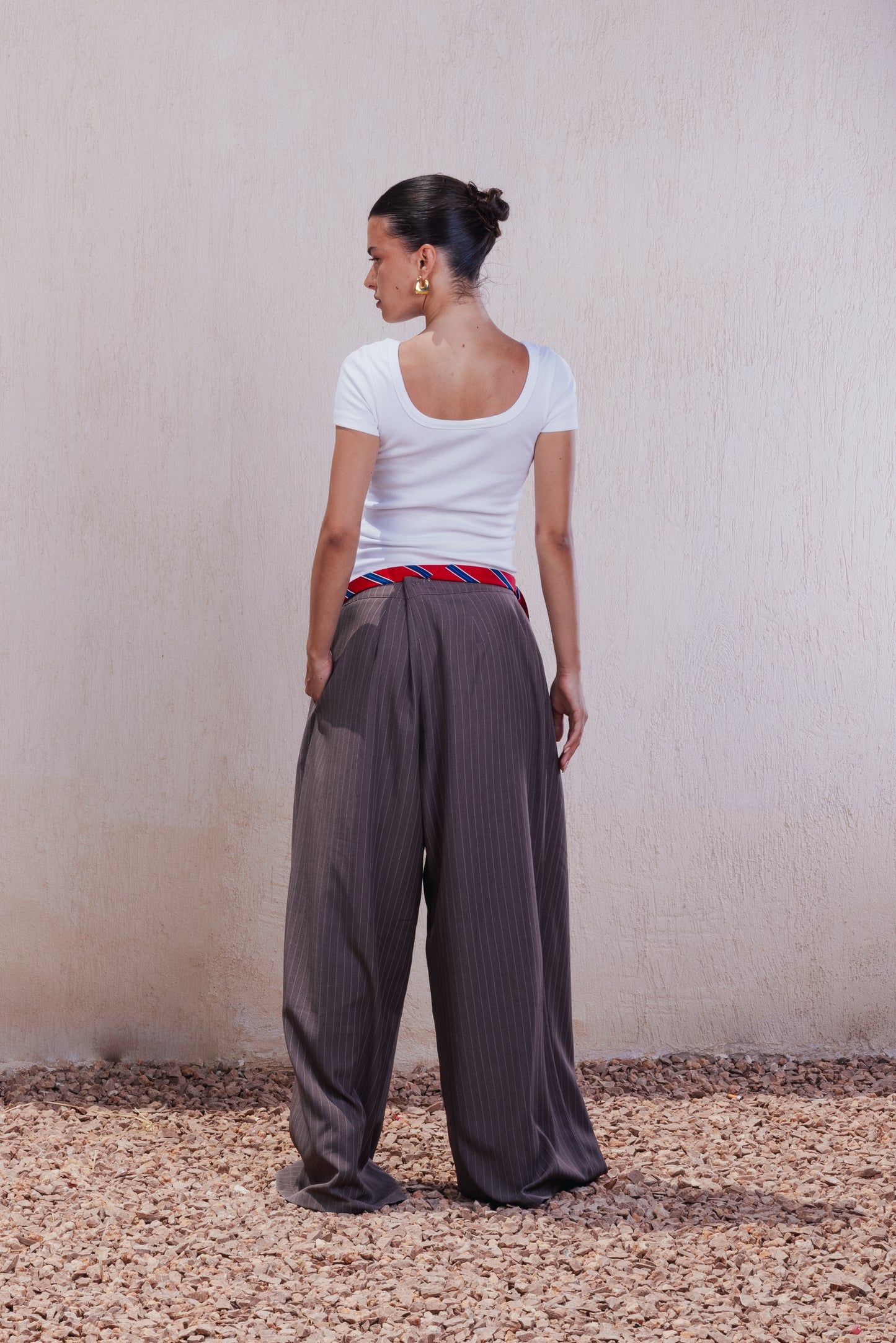 Tailored Wide-Leg Pants