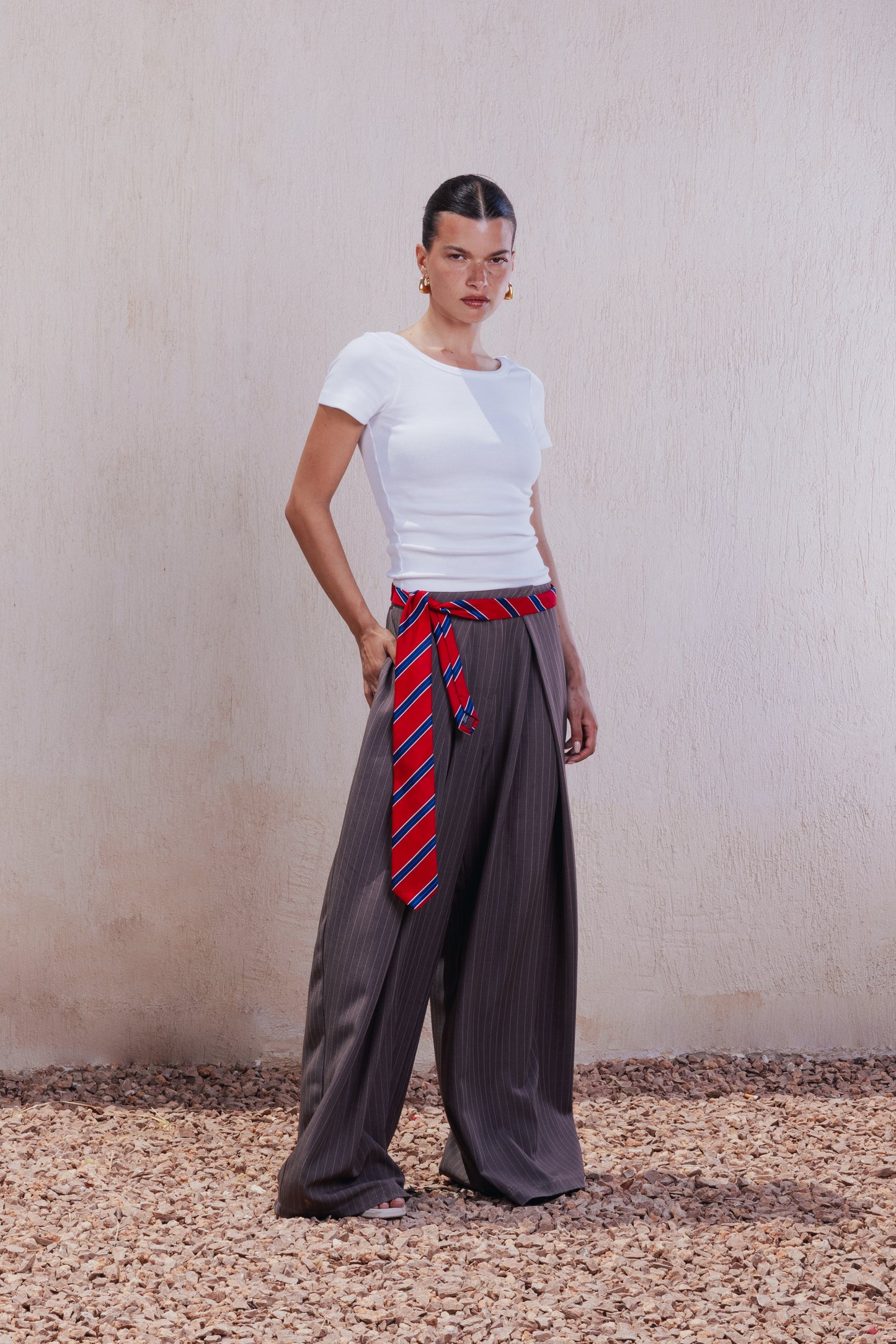 Tailored Wide-Leg Pants