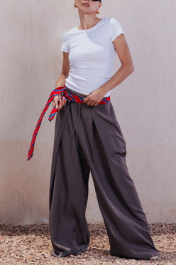 Tailored Wide-Leg Pants