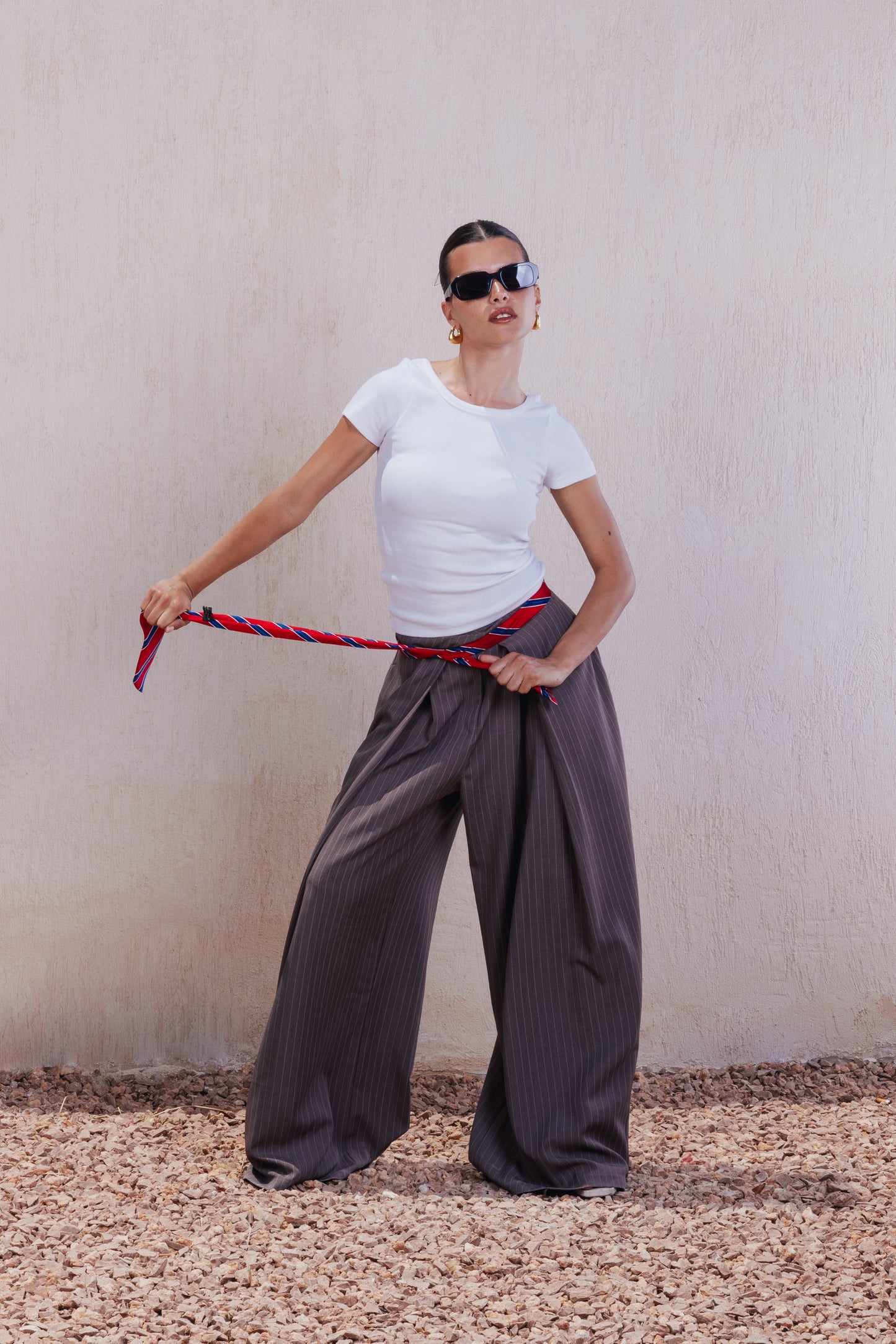 Tailored Wide-Leg Pants
