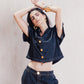 Short-Sleeve Denim Shirt